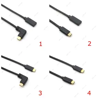 0,3 М 0,6 М 1 М 1,8 М Удлинительный кабель USB Type C USB 3,1 Угловой Кабель для передачи данных USB-C от мужчины к женщине Удлинительный Провод Удлинитель Шнура