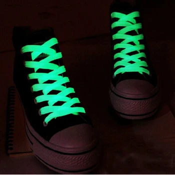 1,2 метра светящихся цветных шнурков для обуви, светящиеся кроссовки, плоские холщовые шнурки, светящиеся спортивные повседневные шнурки для обуви