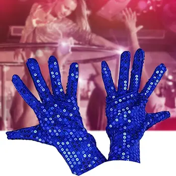 1 пара перчаток для выступлений, блестящие блестки, мягкие однотонные танцевальные перчатки, теплые перчатки для выступлений на сцене с полными пальцами, перчатки для взрослых