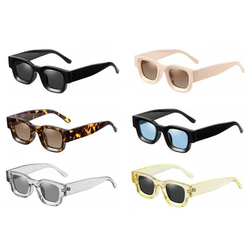 1 шт. Популярные Маленькие Квадратные Поляризованные солнцезащитные очки, ретро Женские Солнцезащитные очки в стиле панк, Модные оттенки UV400, Мужские Солнцезащитные очки