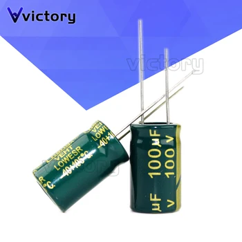10 шт. Алюминиевый электролитический конденсатор 100 мкФ 100 В 10 * 17 мм 10x20 мм Радиальный электролитический конденсатор