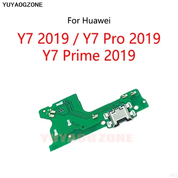 10 шт./лот Для Huawei Y7 Pro 2019/Y7 Prime 2019 USB Док-станция Для Зарядки Порт Розетка Гибкий Кабель Модуль Платы Зарядки