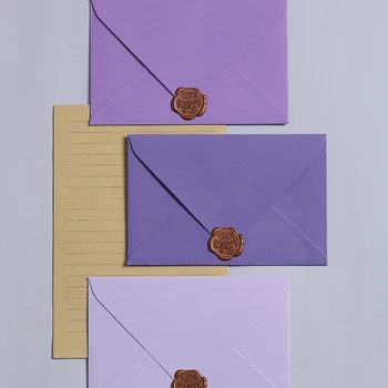 10 шт./лот, фиолетовый конверт, высококачественные принадлежности для малого бизнеса, 250 г бумажных конвертов для свадебных приглашений, канцелярских открыток.