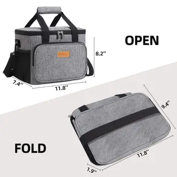 10Л/15Л Портативная изолированная сумка-холодильник для ланча, водонепроницаемая прочная сумка-тоут для пикника, ужина на открытом воздухе, коробка-контейнер для еды в кемпинге