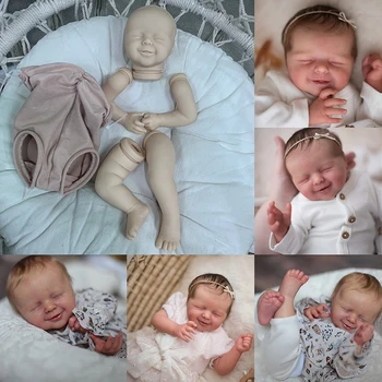 18-дюймовый комплект куклы-реборна Агнес Реалистичный улыбающийся ребенок DIY Reborn Baby Doll DIY Kit Игрушка для детей Прямая доставка