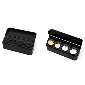2 упаковки Черного автомобильного ящика для монет Автомобильный держатель для монет Украшение для автомобиля, грузовика, RV Аксессуары для интерьера