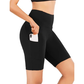 2023 Женские шорты для йоги, спортивные штаны, спортивные шорты для бега, быстросохнущие леггинсы, велосипедные защитные трусики для отжиманий с боковыми карманами XL