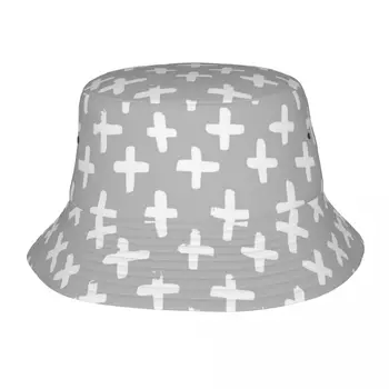 2023 Мужчины Женщины Летние Крестики С Узором Панама Боб Рыбацкая шляпа Для путешествий на открытом Воздухе Солнцезащитный Козырек Модная Панама