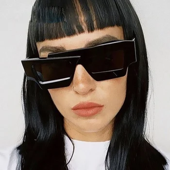 2023 Новая мода, Квадратные солнцезащитные очки для веселых вечеринок, женские брендовые Винтажные Солнцезащитные очки в стиле панк-хип-хоп, Женские оттенки Oculos