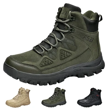 2023 Новое поступление мужских военных ботинок Армейские ботинки Мужские Бесплатная доставка Уличные боевые ботинки для мужчин Высококачественная рабочая защитная обувь