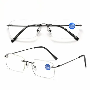 2023 Новые высококачественные Классические ультралегкие очки для чтения без оправы с защитой от голубых лучей