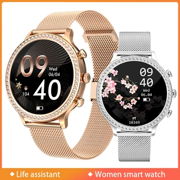 2023 Новые смарт-часы Xiaomi, тонкие блестящие женские смарт-часы, пульсометр, сон, монитор артериального давления, кислородный монитор, фитнес-наручные часы
