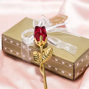 2023 Подарок на День Святого Валентина Хрустальная Роза Искусственный Цветок Серебро Золото Роза Цветок для Подруги Свадебные Подарки для Гостя