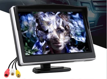 20шт Автомобильный монитор с 5-дюймовым TFT-ЖК-экраном HD800 * 480, монитор парковки заднего хода автомобиля с 2 видеовходами