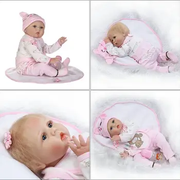 22-дюймовый силикон для куклы Одеяло фартук Мультяшная одежда Розовые брюки Шляпа Ха