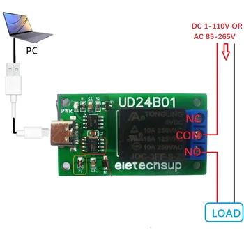 2x DC 5V 12V TYPE-C USB TTL232 Релейный Модуль PC UART Переключатель Последовательного порта для Arduino для UNO MEGA Raspberry PI