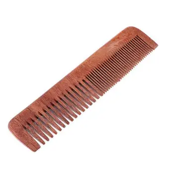 2X Расческа для волос из натурального дерева, деревянная расческа со средними и мелкими зубьями