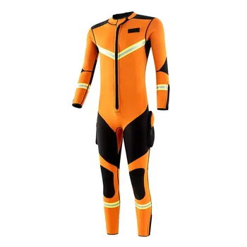 3 ММ Пожарно-водный спасательный костюм для мужчин, неопреновый гидрокостюм для всего тела, Суперэластичная Цветная строчка, одежда для серфинга и дайвинга с медузами