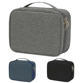 3-Слойная сумка-органайзер для кабелей, водонепроницаемый футляр для хранения электроники, аксессуары для электроники, сумка для мини-камеры, затычки для ушей