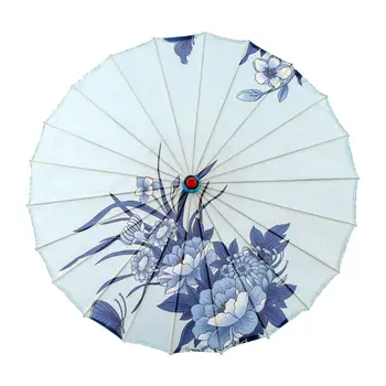 32-дюймовый китайский зонт из промасленной бумаги, декоративный танцевальный зонт для костюмов