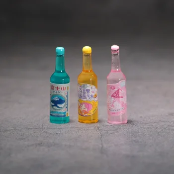 3шт миниатюрных предметов из бутылки содовой в японском стиле Модель из смолы Аксессуары для плюшевых кукол Украшение кукольного домика Игрушки ручной работы DIY