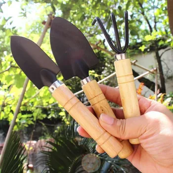 3ШТ Садовая лопатка из трех частей, инструмент для суккулентных садовых цветов, Мини-набор для выращивания в горшках, Уличный ручной цветок для растений