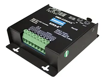 4-Канальный CV DMX PWM Декодер для RGB и RGBW Светодиодного Освещения 12-24 В постоянного тока 10A на Канал Драйвер Контроллера Диммера DMX-CON4V2