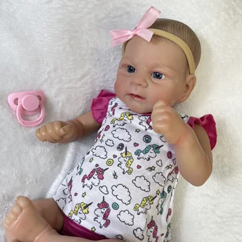 45 см Реалистичная кукла-Реборн, новорожденный Элайджа, игрушка ручной работы из 3D-кожи, подарок на день рождения для девочек, lol