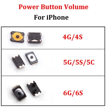 50 шт./лот для Apple iPhone 4G 4s 5 5C 5S 6G 6s Micro Mini Кнопка включения/выключения Питания Клавиши регулировки громкости Встроенная клавиша shrapnel