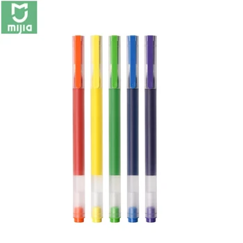 5шт Xiaomi Mijia Супер Прочная Красочная Ручка Для Письма Цвета Mi Pen 0,5 мм Гелевая ручка Для Подписи Ручки Для Школьного Офисного Рисования