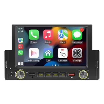 6,2-дюймовый Мультимедийный плеер, совместимый с Bluetooth, Автомобильный MP5-плеер 5.1 1DIN мощностью 4 X 60 Вт, Автоаксессуары для Android AUTO /Apple CarPlay