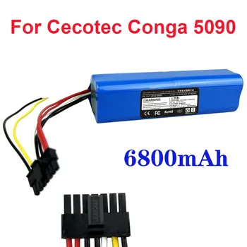 6800 мАч Литий-ионный Аккумулятор Для Cecotec Conga 5090 5490 Робот-Пылесос Аксессуары Запасные Части