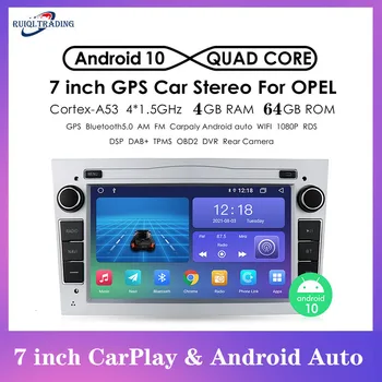 7-Дюймовое Автомобильное Мультимедийное автомобильное радио 2 Din Android с экраном Auto Carplay, автомобильная интеллектуальная система, автомобильная стереосистема GPS для Opel