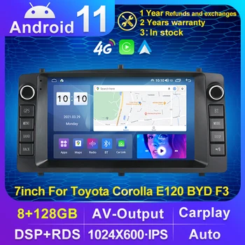 8 ГБ автомагнитола с экраном Android для Toyota Corolla E130 E120 2000-2004 Navi GPS Carplay Мультимедийный плеер Авто Стерео FM
