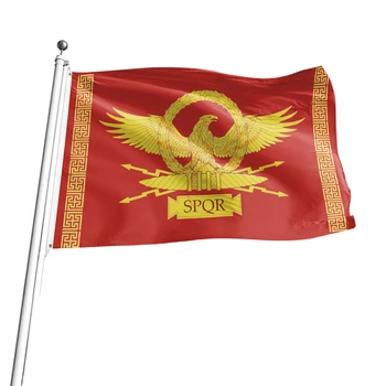 90x150 см Флаги Римской империи Народный Римский Сенат Знамя Цезаря Гая Октавия Августа Королевство Орел Флаг