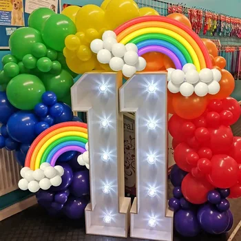 95шт Набор гирлянд из радужных воздушных шаров с 24шт красочных длинных воздушных шаров в радужной тематике Для детского дня рождения, украшения для душа ребенка