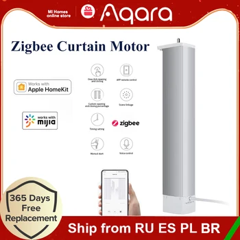 Aqara Smart Zigbee Электродвигатель Для Штор ZNCLDJ11LM Track Timing Для Xiaomi Automatic Rail Пульт Дистанционного Управления Voice Homekit Home