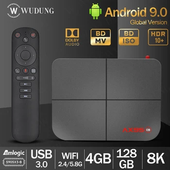 AX95 Smart TV Box BD ISO Двойной Android 9,0 Amlogic S905X3 Lan 100M BT 4,0 ТВ Приставка 2,4 G/5G Wifi 4K 60fps Smart TV телеприставка