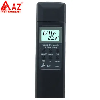 AZ-8703 Профессиональный Карманный Цифровой Гигрометр AZ8703 Гигрометр-тестер Температуры Влажности Метр -20-50 Градусов 0%-100% Относительной влажности