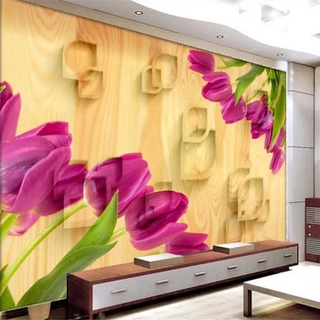 beibehang 3d простая европейская роза, абстрактная красивая стена в гостиной, большая фреска на заказ, зеленые обои papel de parede