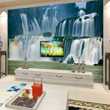 beibehang Пользовательские фотообои фоновые обои гостиная телевизор природный пейзаж водопад 3D фрески papel de parede