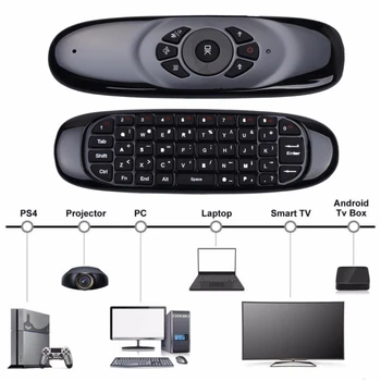 Bluetooth-совместимая мини-клавиатура C120 с гироскопом с подсветкой, обучающая мышь Go Air, пульт дистанционного управления для Smart TV, портативный