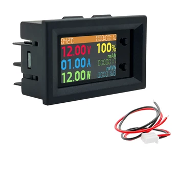 DC 0-200 В 20A Цифровой Вольтметр 8в1 Многофункциональный Тестер IPS LCD Напряжение Ток Мощность Батарея Тестовый Измеритель Электричества