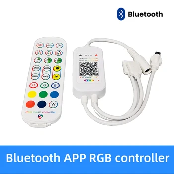 DC12V-24V Bluetooth APP 4-контактный RGB контроллер Smart LED Контроллер С пультом дистанционного управления Для RGB светодиодных лент Led Tape