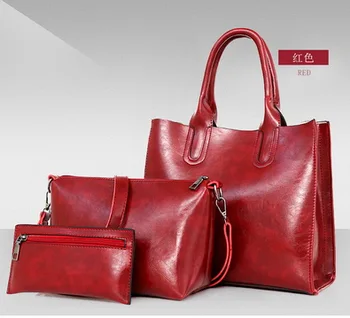 dhl или EMS 10 комплектов женских сумок из искусственной кожи известных брендов, большая повседневная сумка-тоут, женские сумки через плечо, 3 шт./компл.