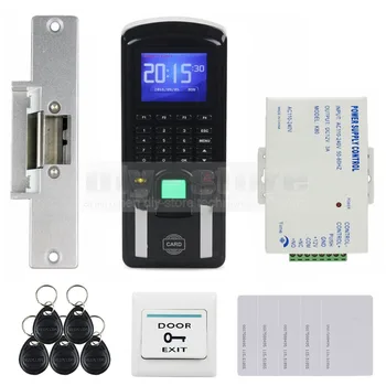DIYSECUR Считыватель отпечатков пальцев 125 кГц RFID Клавиатура с паролем + система контроля доступа к двери с замком для офиса/дома