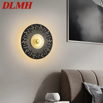 DLMH Современный настенный светильник LED Nordic Creative Простой черный интерьерный светильник-бра для декора дома, гостиной, прикроватной тумбочки в спальне