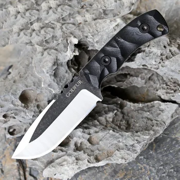 GODFUR открытый нож с фиксированным лезвием 8CrMoV лезвие G10 ручка кемпинг альпинизм охота тактика выживания прямые ножи рукав