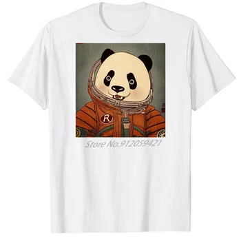 Gonthwid Space Panda футболка для мужчин, модные графические футболки, футболки оверсайз, Футболки, топы, Летняя мужская одежда в стиле харадзюку