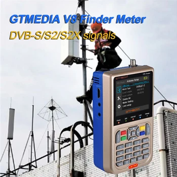GTMEDIA V8 Finder Метр DVB-S2 /S2X Цифровой Спутниковый SatFinder HD 1080P Рецепторный Спутниковый Искатель 3,5 